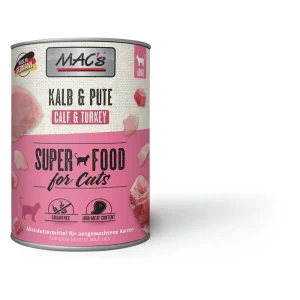 Ausverkauf Sparpaket 6 x 800 g Mac's Kalb & Pute Adult Katzen Nassfutter